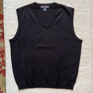 Brooks Brothers Merino Wool Vest, black, M
